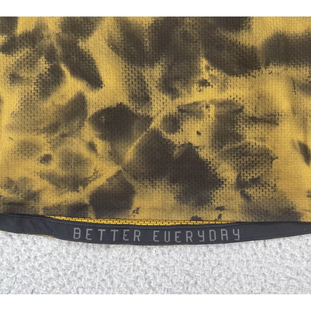 Lululemon Textured Tech Hoodie Mens Small Diamond Dye Gold Spice Black - Picture 10 of 15